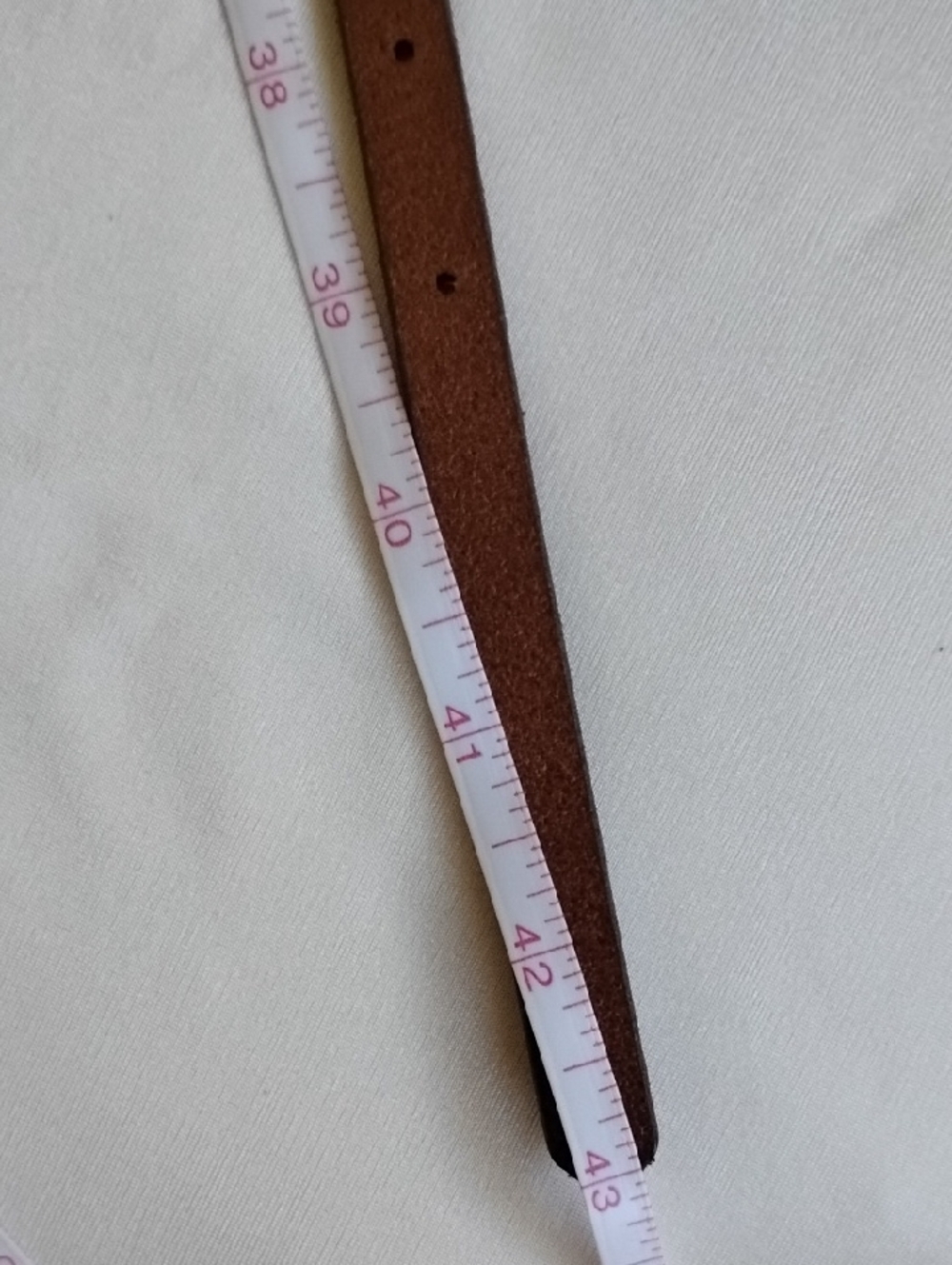 Land's End Leather 3/4" Skinny Belt 28 506 Cognac Gold - Picture 9 of 9